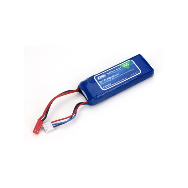 E-Flite 800mAh 2S 7.4V 30C LiPo: 18AWG JST 1 E-Flite 800mAh 2S 7.4V 30C LiPo: 18AWG JST