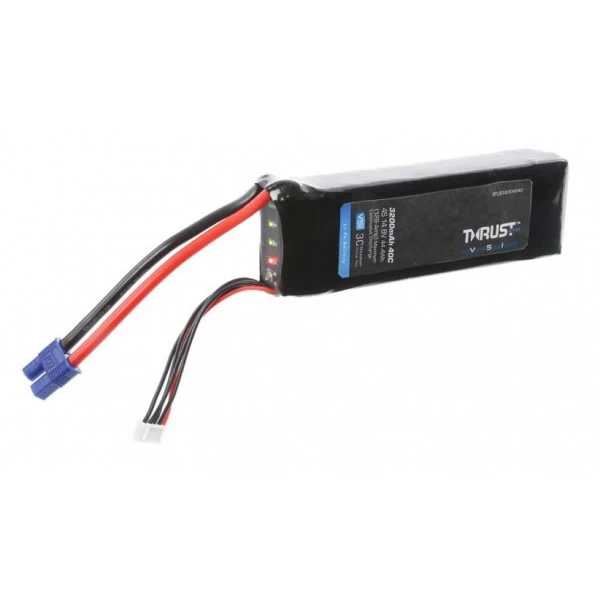 E-Flite Thrust VSI 14.8V 3200mAh 4S 40C LiPo Battery 1 E-Flite Thrust VSI 14.8V 3200mAh 4S 40C LiPo Battery